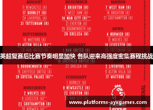 英超复赛后比赛节奏明显加快 各队迎来高强度密集赛程挑战