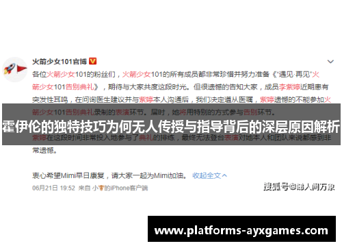 霍伊伦的独特技巧为何无人传授与指导背后的深层原因解析